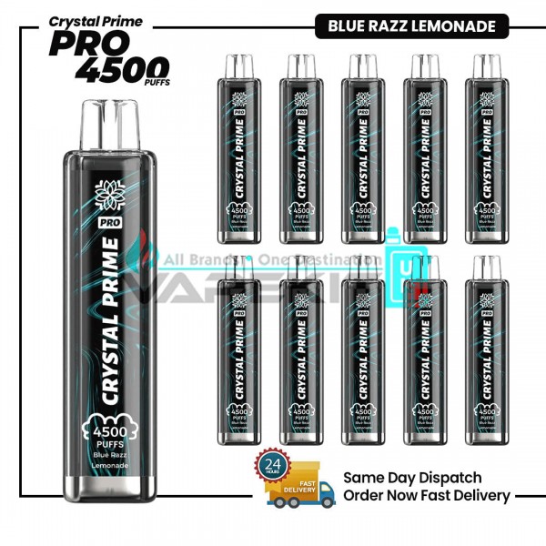 Crystal Prime Pro 4500 Blue Razz Lemonade Prefilled Vape Pod Device
