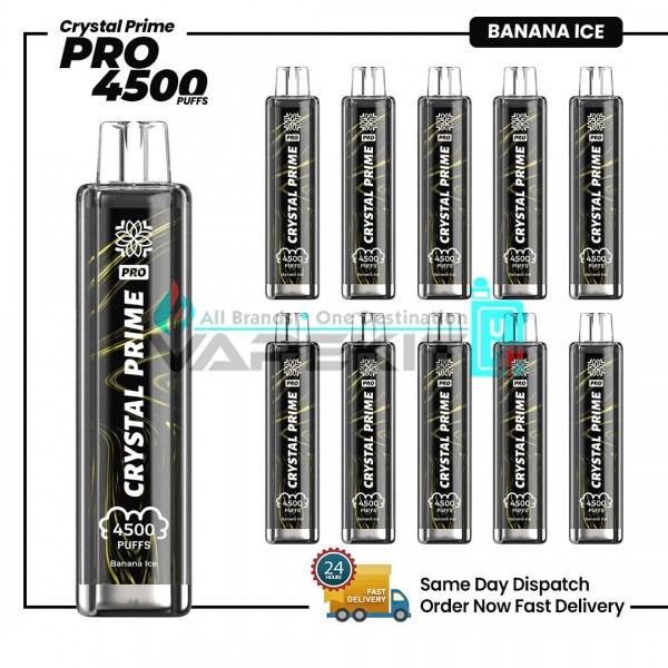 Crystal Prime Pro 4500 Banana Ice Prefilled Vape Pod Device