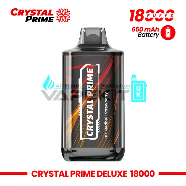 Crystal Prime Deluxe 18k Puffs Strawberry Redbull Vape