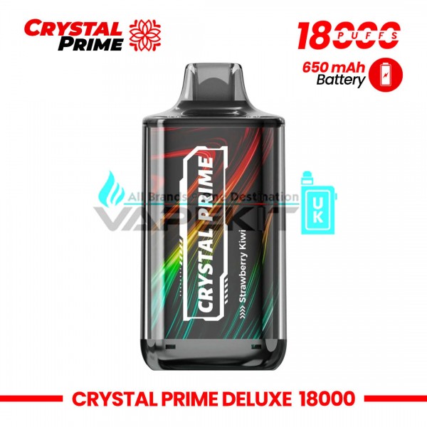 Crystal Prime Deluxe 18k Puffs Strawberry Kiwi Prefilled Vape