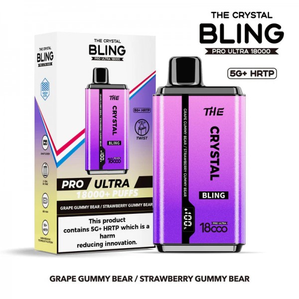 Crystal Bling Pro Ultra 18000 Puffs Prefilled Vape [Box of 5]