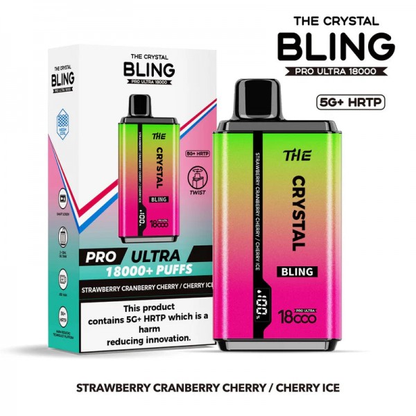 Crystal Bling Pro Ultra 18000 Puffs Prefilled Vape [Box of 5]