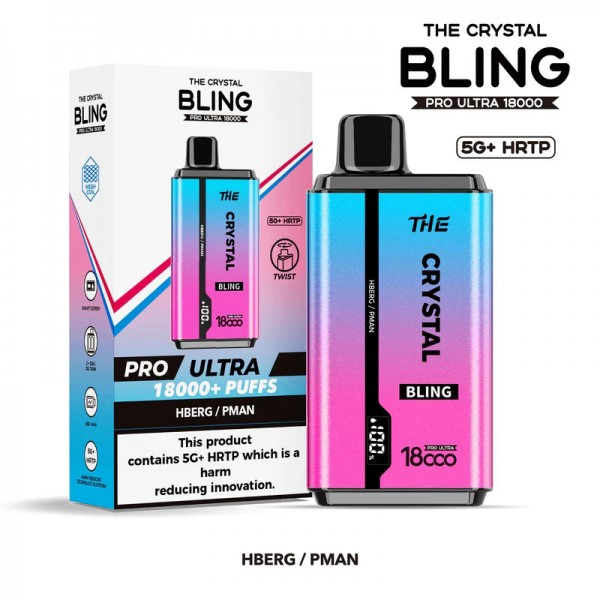 Crystal Bling Pro Ultra 18000 Puffs Prefilled Vape [Box of 5]
