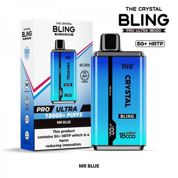 Crystal Bling Pro Ultra 18000 Puffs Prefilled Vape [Box of 5]