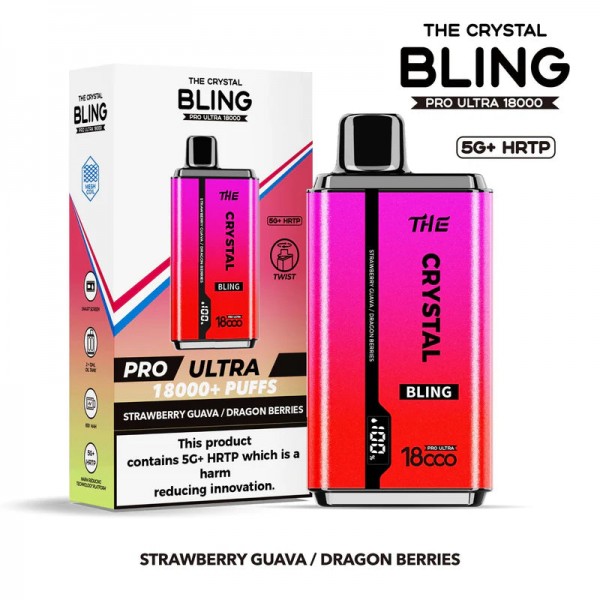 Crystal Bling Pro Ultra 18000 Puffs Prefilled Vape [Box of 5]