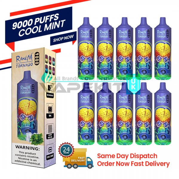 Cool Mint Randm Tornado 9000 Puff Bar