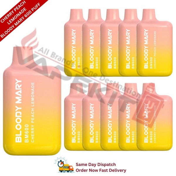 Cherry Peach Lemonade Bloody Mary 600 Puff Box of 10