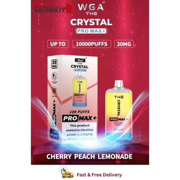 Cherry Peach Lemonade Crystal Pro Max 10k Prefilled Vape