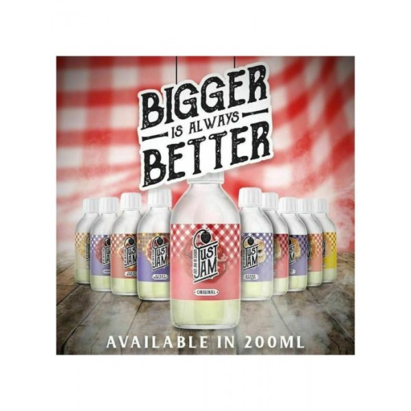 E-Cig E Liquid 200ml Just Jam Vape Juice 80/20 Short Fill 0mg Sub Ohm