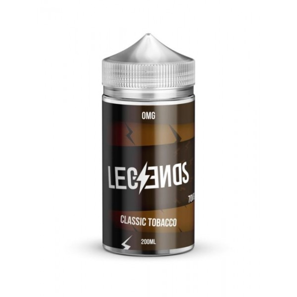 Classic Tobacco Vape Juice By Legends E-Liquid 0mg 200ml 70/30