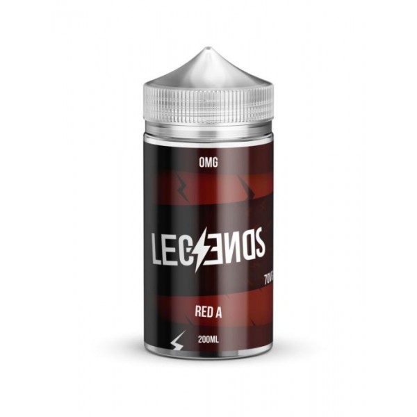 Red A Vape Juice By Legends E-Liquid 0mg 200ml 70/30