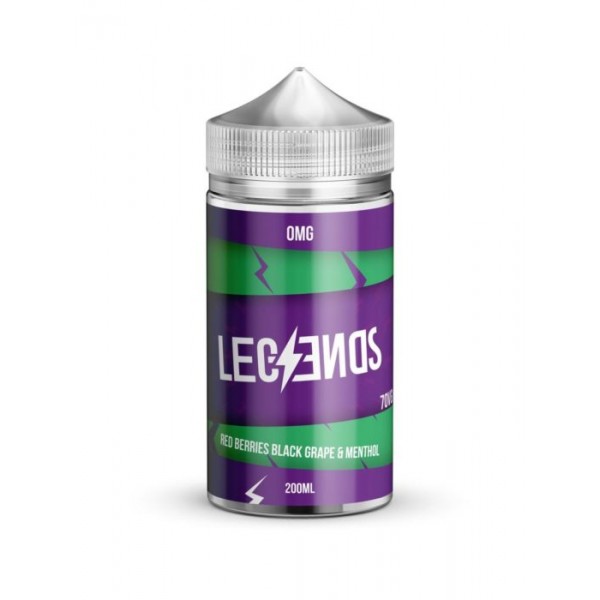 Red Berries Black Grape & Menthol Vape Juice By Legends E-Liquid 0mg 200ml 70/30