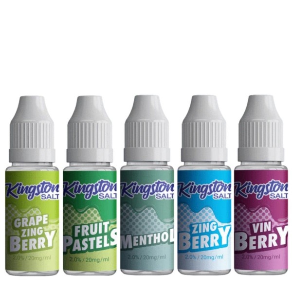 Kingston E Liquid Salts Kingston Salts E Liquid Nic Salts 10ml 50/50 Juice 20MG Pack of 12