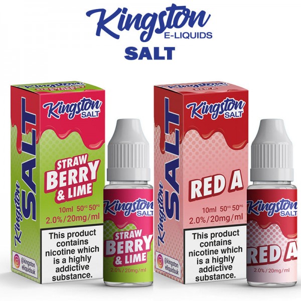 Kingston E Liquid Salts Kingston Salts E Liquid Nic Salts 10ml 50/50 Juice 20MG Pack of 12