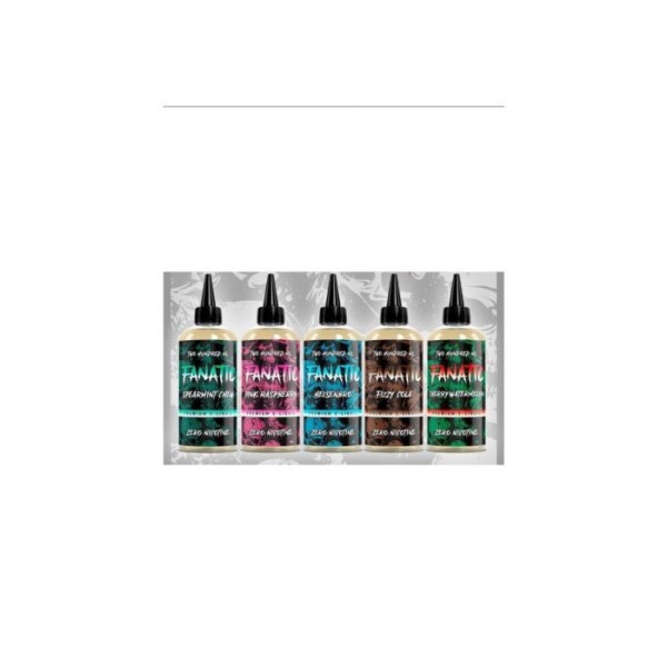Fanatic Vape Juice E Liquid 200ml Premium 5 Flavours 70vg 30pg New Vape 0MG