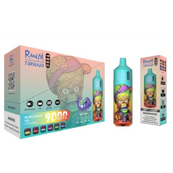Bluelicious Ice Randm Tornado 9000 Puff Bar