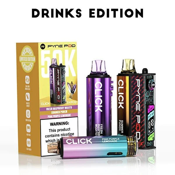 Box of 5 Pyne Pod Click 50K Prefilled Vape Kit – Only