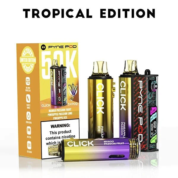 Box of 5 Pyne Pod Click 50K Prefilled Vape Kit – Only