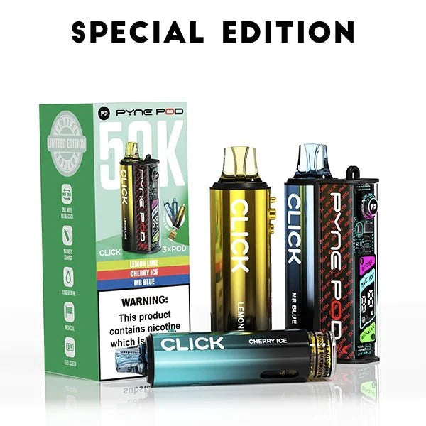 Box of 5 Pyne Pod Click 50K Prefilled Vape Kit – Only
