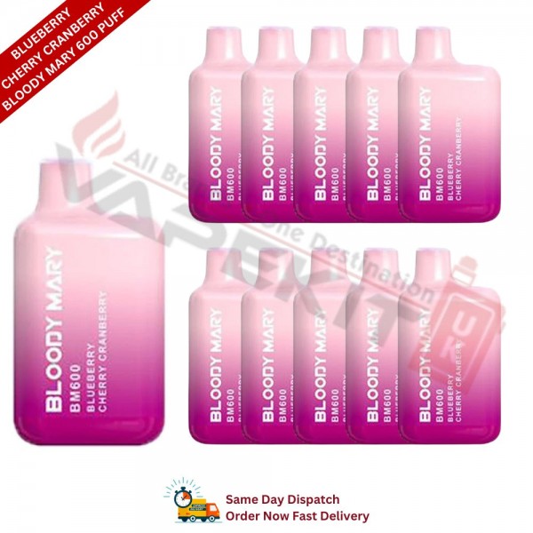 Blueberry Cherry Cranberry Bloody Mary 600 Puff Box of 10