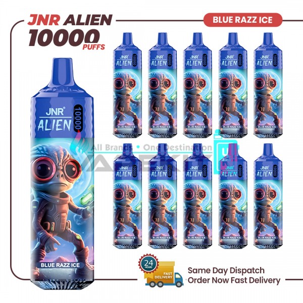 Blue Razz Ice JNR Alien 10k Puffs Prefilled Vape