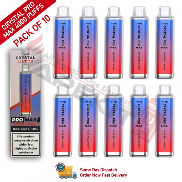Blue Razz Cherry 4000 Crystal Pro Max Vape Fast Delivery