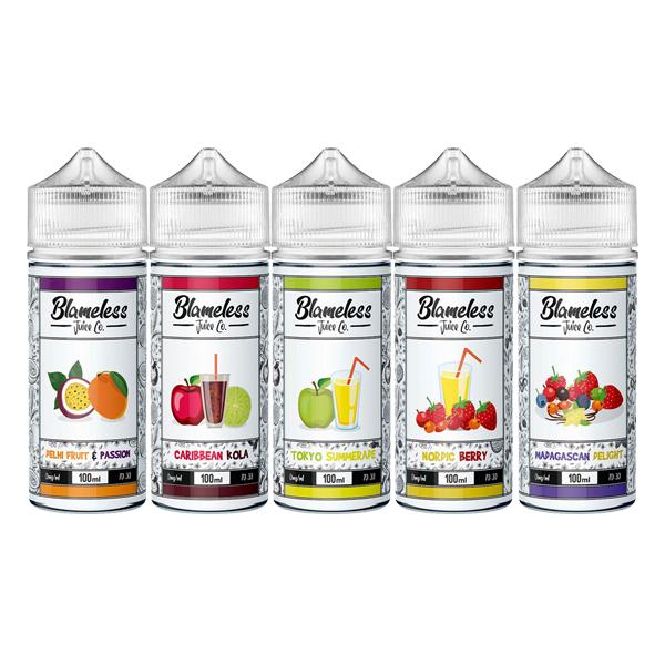 BLAMELESS JUICE 100ML E Liquid 8 Flavours 70VG E Juice 0MG Vape