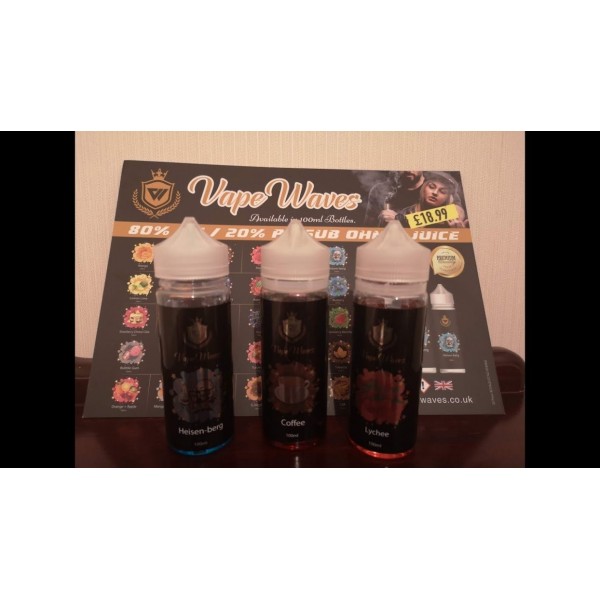 VAPEWAVES 100 ML ELIQUID – 0-MG VAPE JUICE 80/20MIX