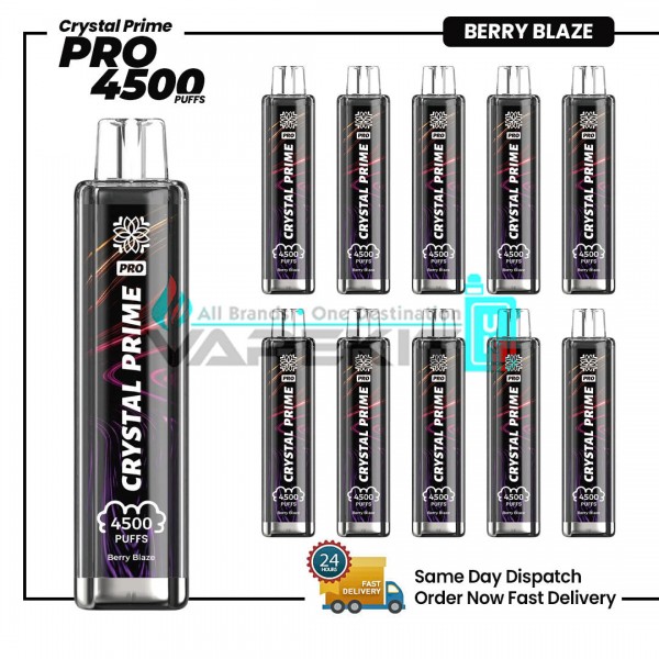 Berry Blaze Crystal Prime Pro 4500 Prefilled Vape Pod Device