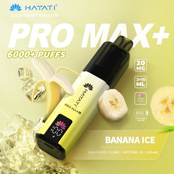 Banana Ice Hayati Pro Max Plus 6K Puffs
