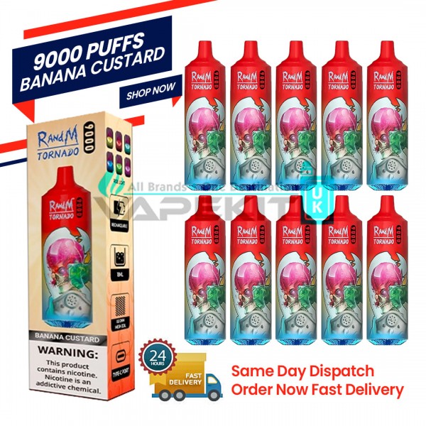 Banana Custard Randm Tornado 9000 Puff Bar