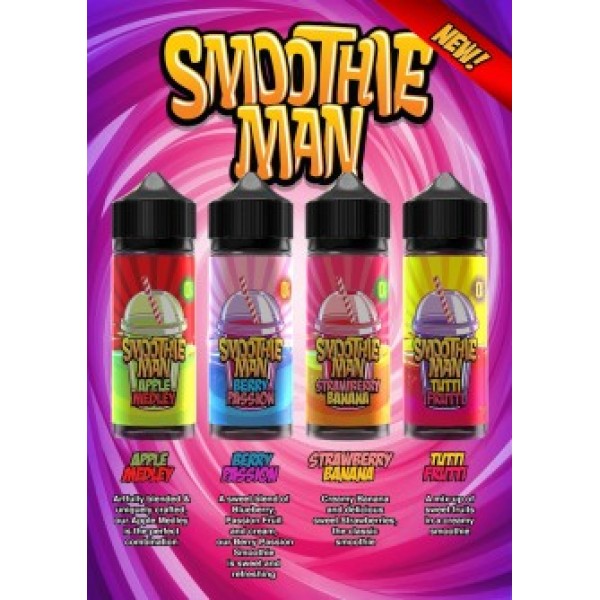 Smoothie Man 100ML Short Fill Vape E Liquid 70/30 VG/PG
