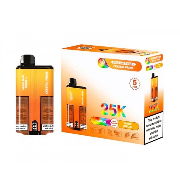 Aura Bar Twist 25k Puff Crystal Prime - 15 Flavours