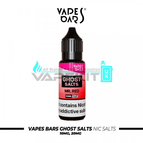 Vapes Bars Ghost Nic salts Mr Red 