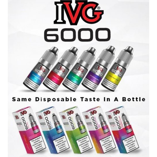 IVG 6000 Nic Salt 10mg/20mg Box of 10 only for