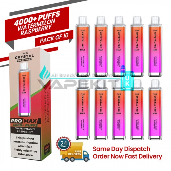 Watermelon Raspberry Crystal Pro Max 4000 Prefilled Vape