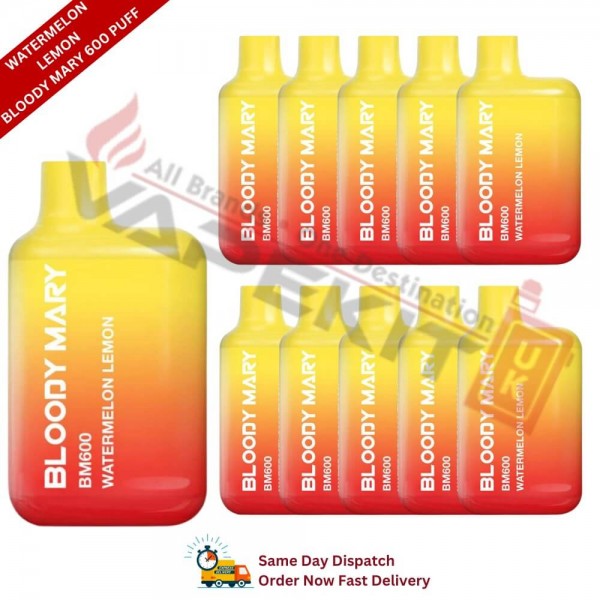 Watermelon Lemon Bloody Mary 600 Puff Box of 10