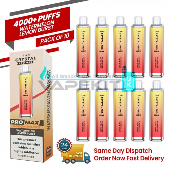 Watermelon Lemon Burst Crystal Pro Max 4000 Prefilled Vape