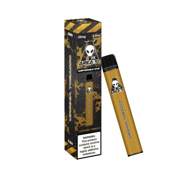 AREA 51 VIRGINIA TOBACCO PREFILLED POD DEVICE 600 PUFFS 20MG
