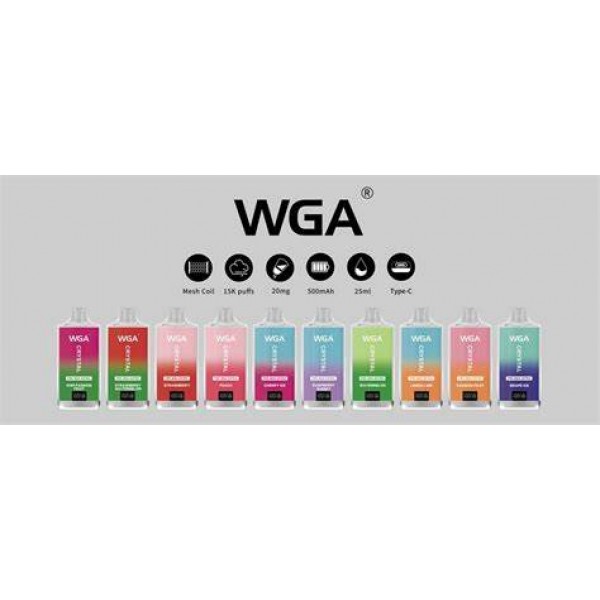 WGA Crystal Pro Max Extra Screen Display 15000 puffs - Box of 10 (Mix and Match)