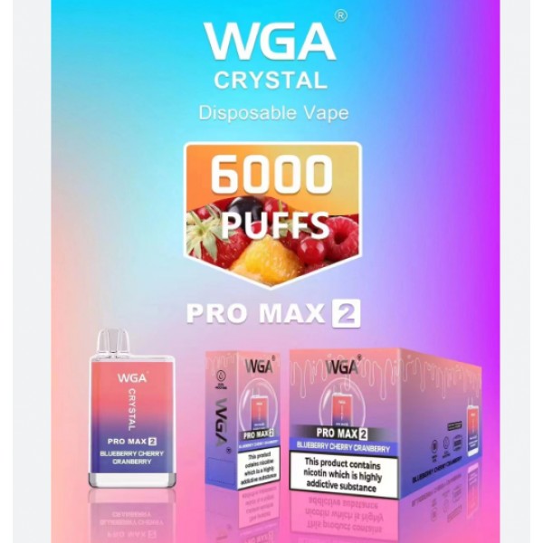 WGA Crystal Pro Max 2-6000 puffs Prefilled device(Box of 10)-Only for
