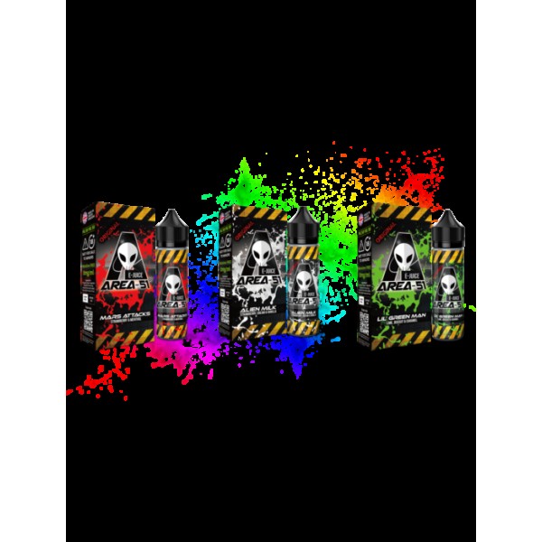 AREA 51 E-LIQUID ALL FAVOURS AVAILABLE 100ML