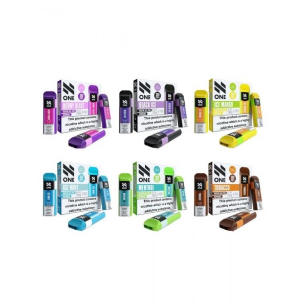 N ONE Prefilled Nicotine Salts 20mg Pod N1 Nic Salt Pod Vaping Device Pack of 3