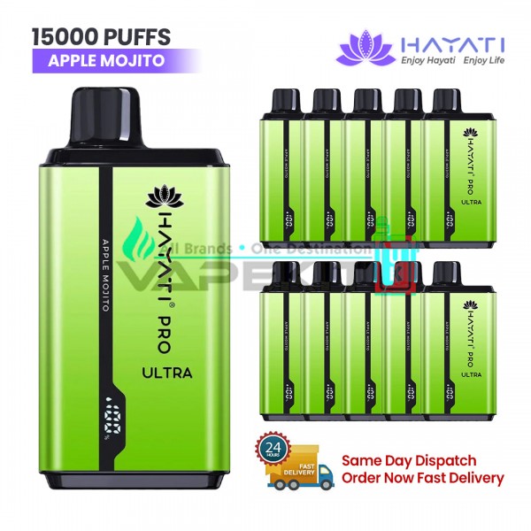 Apple Mojito Hayati Pro Ultra 15000 Puffs Prefilled Vape