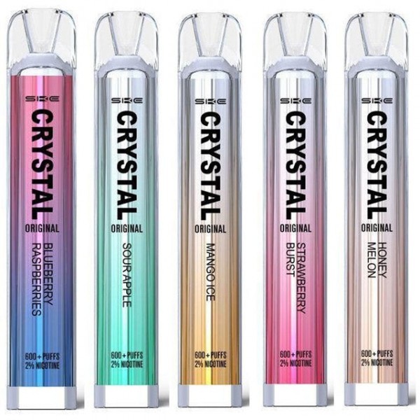 Apple Peach SKE Crystal 600 Puffs Prefilled Vape Device 10 Pack