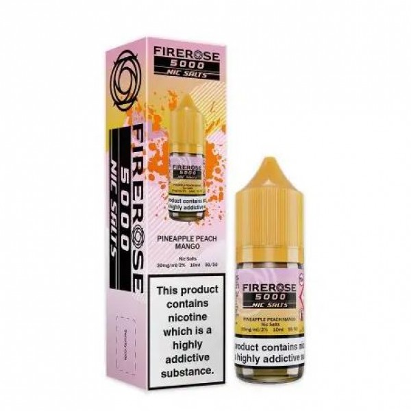 Box of 10 Elux Firerose 5000 Pineapple Peach Mango Nic Salt