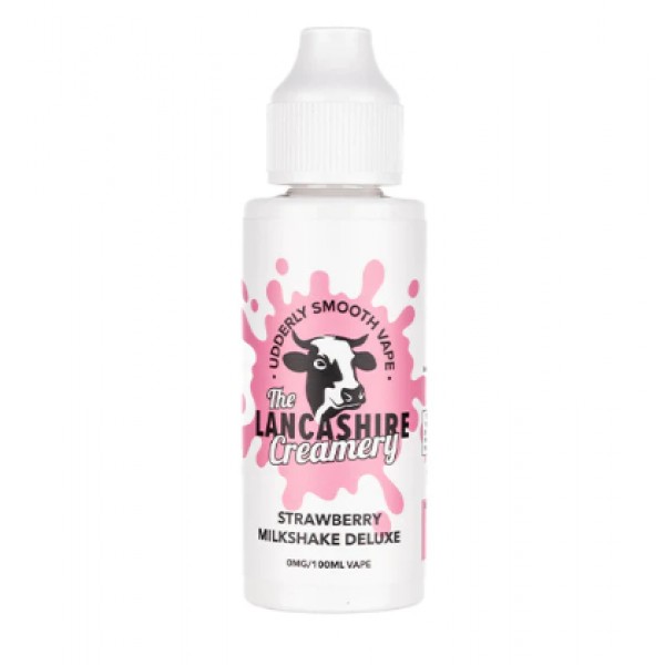 The Lancashire Creamery Strawberry Milkshake Deluxe 100ml Shortfill E-Liquid
