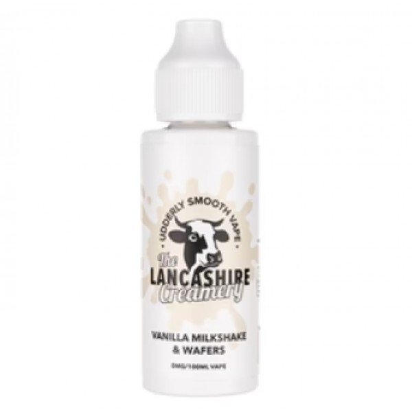 The Lancashire Creamery Vanilla Milkshake & Wafers 100ml Shortfill E-Liquid