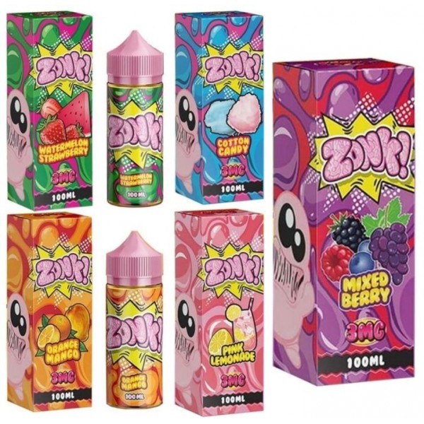 Zonk E Liquid 100ML 0MG/3MG By Juice Man. American E Juice