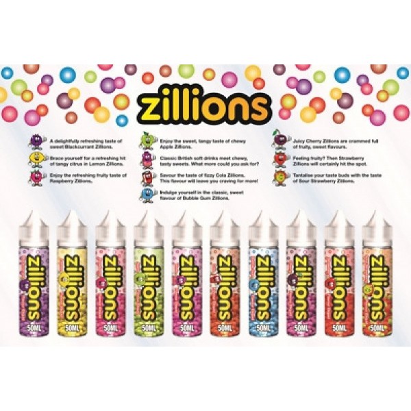 Zillions Vape E Liquid 50ML 70/30 Mix